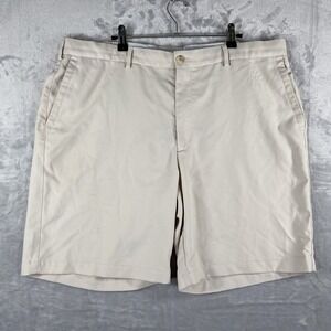 Peter Millar Shorts men's 40 Chino Light Tan 8.5" Inseam Performance Polyester